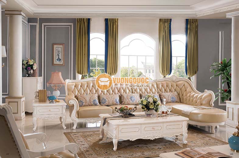 Sofa góc tân cổ điển phong cách châu âu GDA927S-6